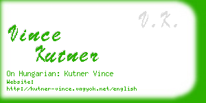 vince kutner business card